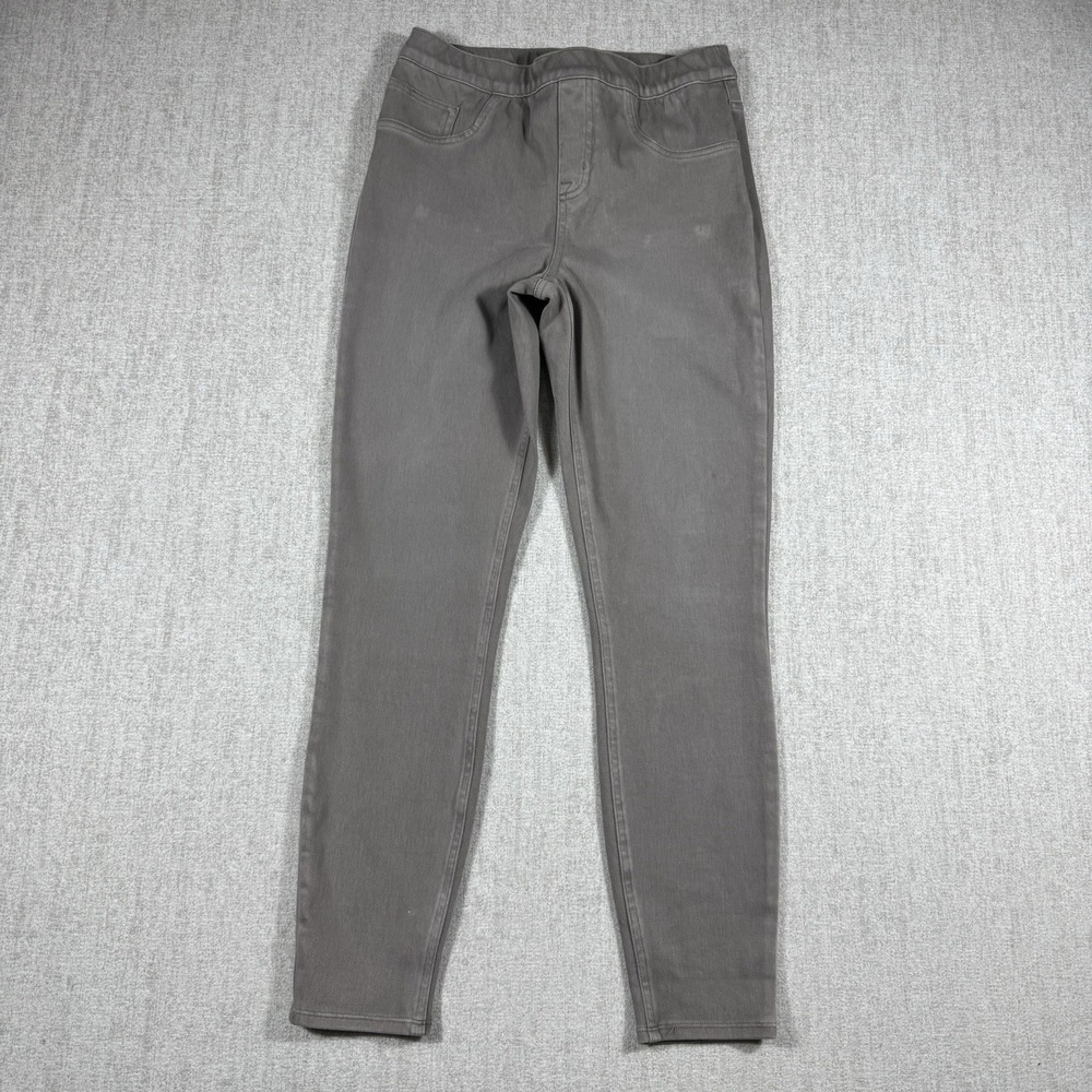 SPANX Women's Gray Solid Ankle Leggings Pull-On Size M Regular